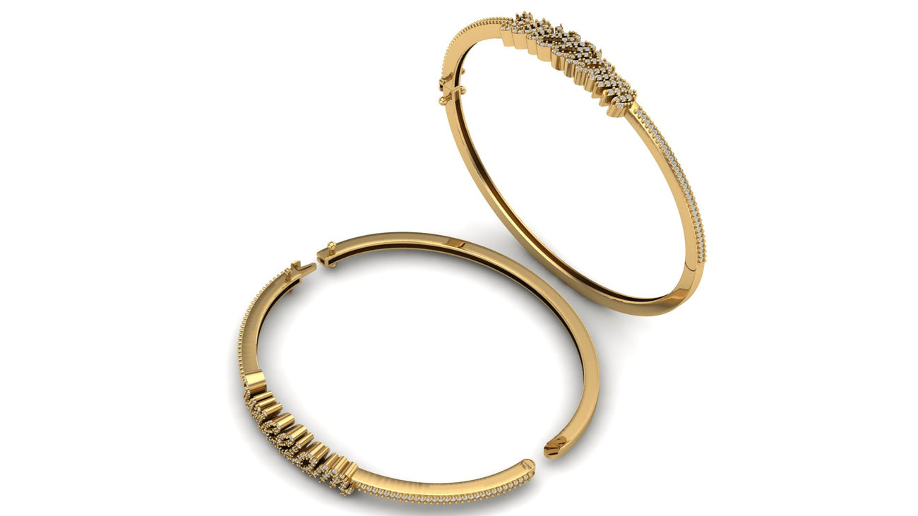 Custom Diamond Nameplate Bracelet Bracelet Script