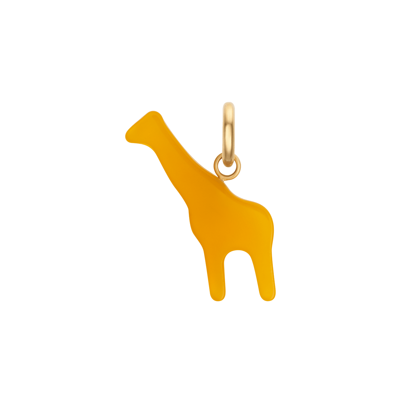 Yellow Agate Giraffe Charm