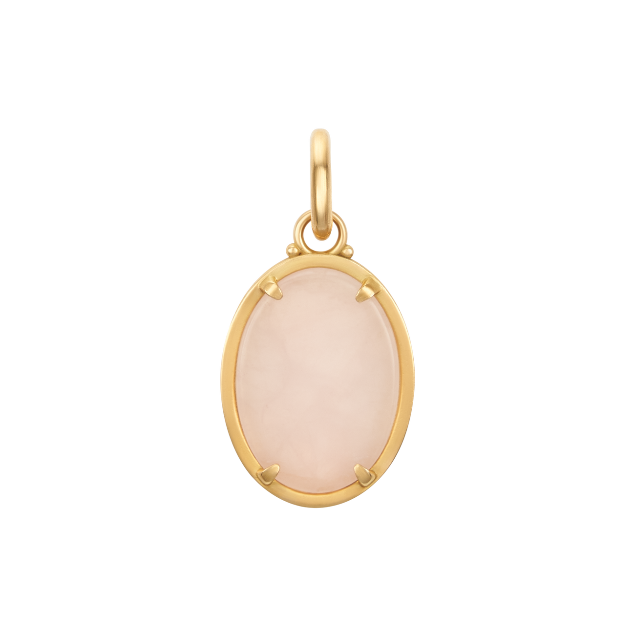 Pink Quartz Cameo Charm