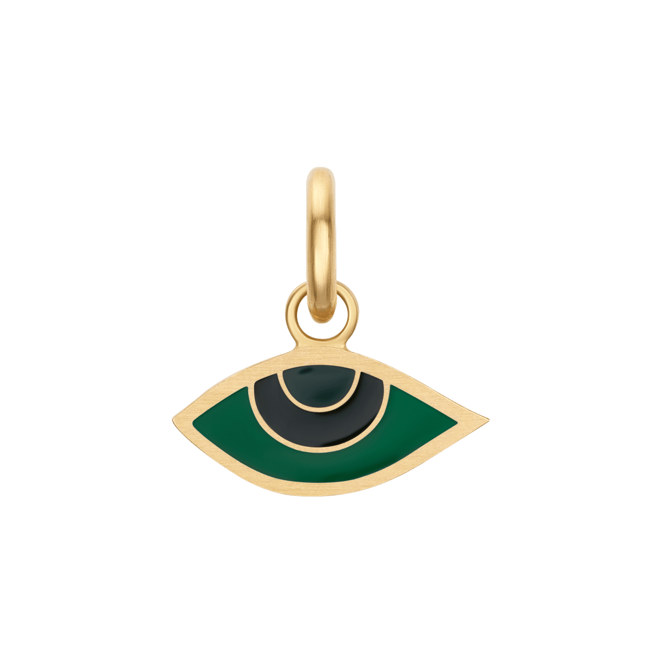 Green Enamel Evil Eye Charm