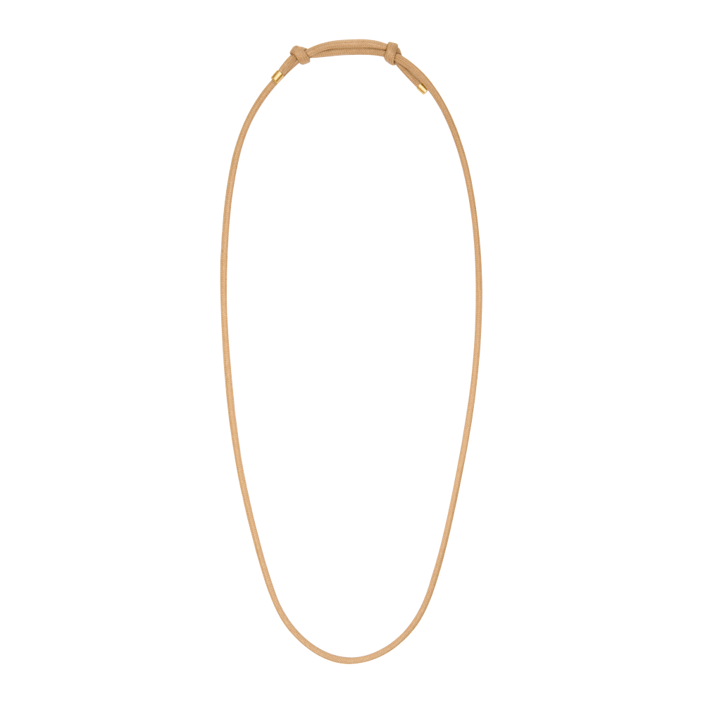 tan string necklace