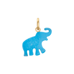 Turquoise Elephant Charm